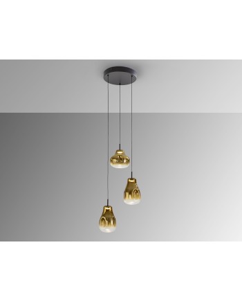 ALEDIS- LAMPARA 3L NEGRO-DORADO